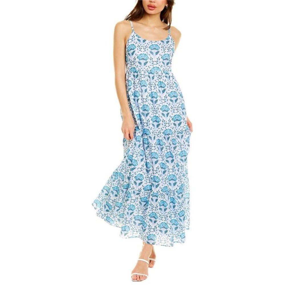 Celina Moon Blue Floral Maxi Dress